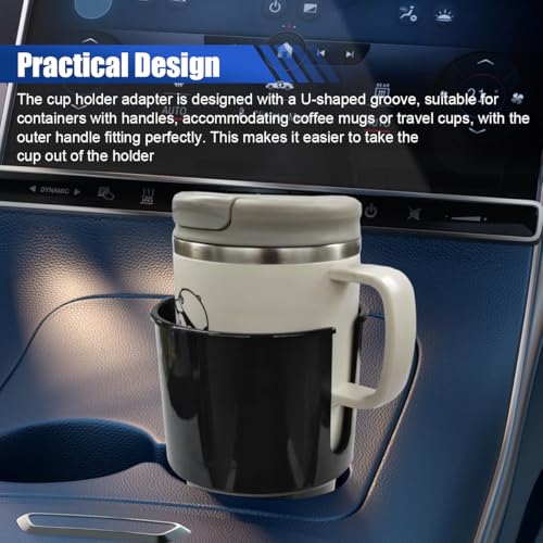 2-in-1 Car Cup Holder Extender, Automotive Drink Holder Adapter with Base, Multifunctional Vehicle Cup Holders Insert for Beverages, Snacks, Bottles, Phone Storage (2PCS) - size: 2PCS