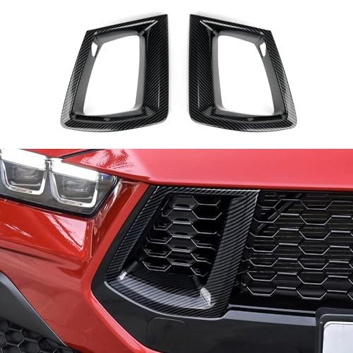Front Bumper Grille Cover Trim Accessories for 2024 2025 2026 Ford Mustang GT/GT Premium ABS Interior Decals Carbon Fiber Stickers (Style A) - color: Mustang Bumper A-2024