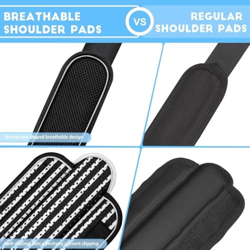 ZINZ 2-Pack Universal Shoulder Pad with Ultra Thick Cushion for Bag Luggage Bag Crossbody, Plus Long & Anti-Slip & Breathable,Black & White Stripes - color: Black & White Stripes