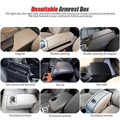 ESKONKE [Upgraded] Car Center Console Cover with 2 Storage Bags - Premium Nappa Leather Armrest Cover, Scratch & Wear Resistant, Waterproof Car Interior Accessories (Pink) - color: Pink