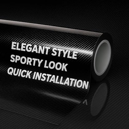 RockRose 7D Super Glossy Black Carbon Fiber Vinyl Wrap, Anti-Wrinkle, Air Release Automotive Bubble Wrap, Self Adhesive Car Vinyl Sticker DIY Decals 1FT x 5FT - color: 7D Black, size: 1FT x 5FT