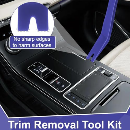 BFXM 9PCS Auto Trim Removal Tool kit, Clip Pry Tools Kit No Scratch, Car Door Panel Fasteners Remover, Automotive Mini Precision Hooks for Auto Oil Seal O-Ring Seal Gasket (Blue) - color: Blue * 9PCS