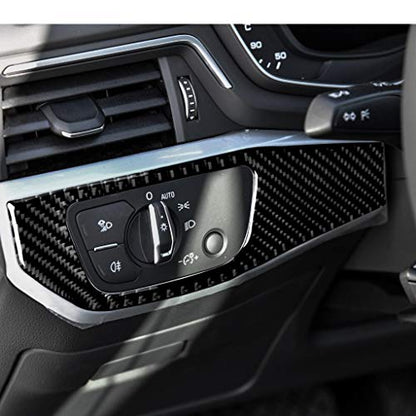 NVCNX Real Carbon Fiber Compatible with Audi B9 A4 S4 2017-2025 / A5 S5 RS5 2018-2025 2019 2020 2021 2022 2023 2024 Dash Dashboard Driver Side Panel Trim Cover Sticker Decal Interior Accessories 1PC - color: Dash Driver Side Panel Trim