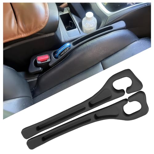 Car Seat Gap Filler Organizer 2 Pack, Car Gap Filler with Storage Slot Between Seat and Console, Universal Anti-Drop Organizer for Auto SUV Truck Accessories, Black - size: 2 PCS #1