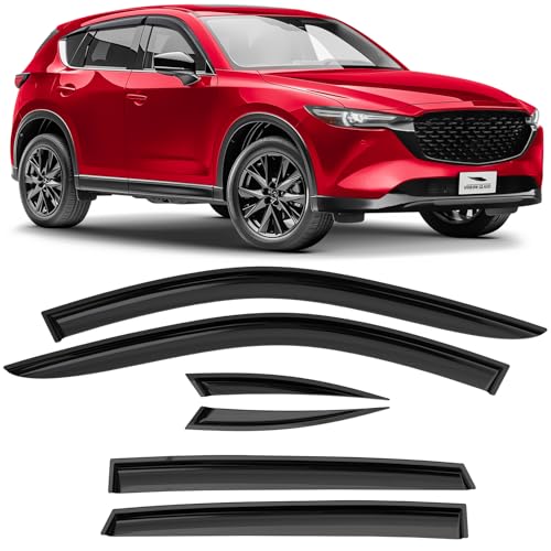 Voron Glass Tape-on Extra Durable Rain Guards for Mazda CX-5 2017-2025, Window Deflectors, Vent Window Visors, 6 Pieces - 100481 - color: For CX-5 17-25 6pcs