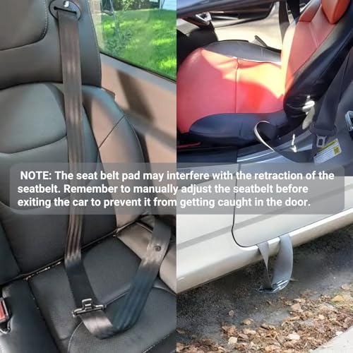 KAELTHAS 2 PCS Car Seat Belt Cover Pad Cushions Comfortable Driving Interior Accessories for Car SUV Truck Tractor Golf Cart UTV (Napa Leather with USA Flag) - style: Napa Leather with USA Flag