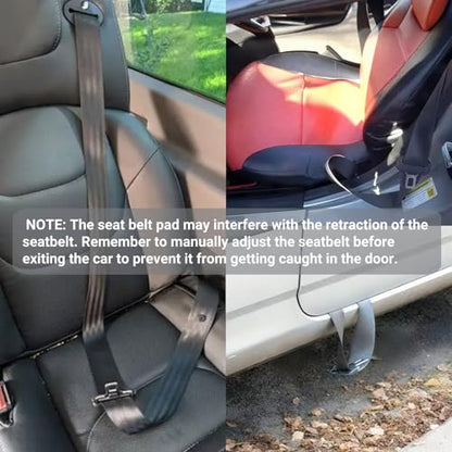 KAELTHAS 2 PCS Car Seat Belt Cover Pad Cushions Comfortable Driving Interior Accessories for Car SUV Truck Tractor Golf Cart UTV (Napa Leather with USA Flag) - style: Napa Leather with USA Flag
