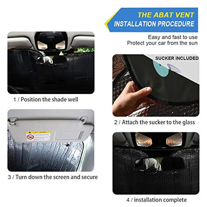 Hello Summer With Flowers Car Windshield Sun Shade Blocks UV Rays Sun Visor Protector Foldable Sun Reflector to Keep Your Vehicle Cool - color: Hello Summer