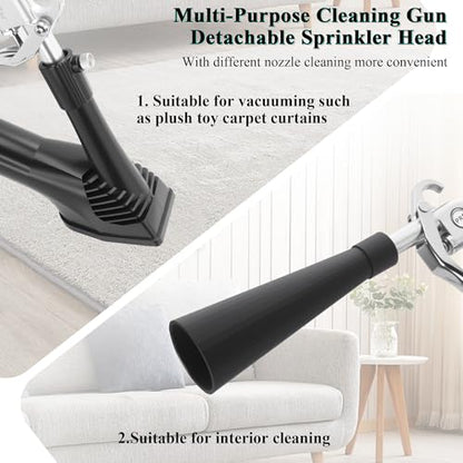 GOCCIDA 2IN1 Car Interior Detailing Air Blow Gun & vacunm Gun with Adjustable Air Flow Nozzle,Cleaning Gun Quickly Blasts Dirt and Dust from Surface Works with Air Compressor(Upgrade Rotate Tube) - color: white