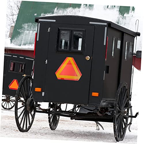 2pcs Magnetic Triangle Reflectors for Slow Moving Vehicle Safety Sign Engineer Grade Aluminum Cycling Safety Triangle