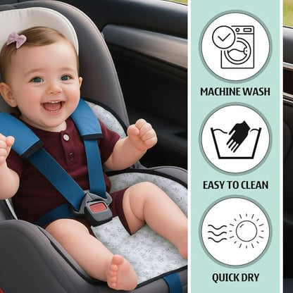 HunnmingRe 2 Pack Green Leaf Car Seat Protector for Potty Training Waterproof Piddle Pad Cover from Spillages Nappy Leaks Toilet Training Anti Slip Backing Strollers Carseat Liner for Toddlers Babies - style: Green Leaf
