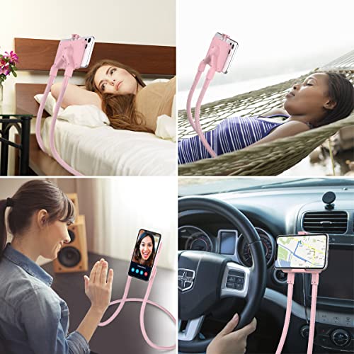 B-Land Cell Phone Holder, Universal Mobile Phone Stand, Lazy Bracket, DIY Flexible Mount Stand with Multiple Function - color: Pink