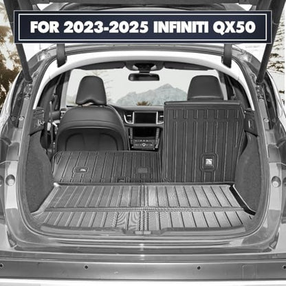 Vanseno Cargo Liner for Infiniti QX50 2019-2025 / QX55 2022-2025 Trunk Mats All Weather TPE Rear Cargo mats for QX50 Accessories,Black - color: Fit 2019-2026 Infiniti QX50