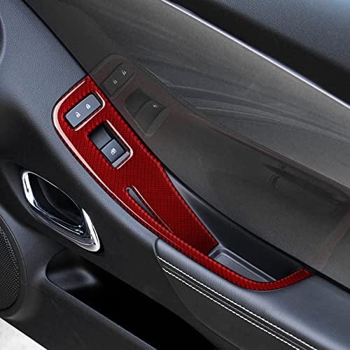 Car Window Lift Switch Sticker Carbon Fiber Decal Interior Trim for Chevrolet Camaro 2013 2014 2015 Accessories - color: Window Lift Switch