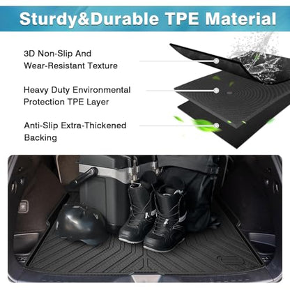 Mixsuper Cargo Liner Custom Fit for 2019-2025 Honda Passport All Weather Trunk Liner Anti-Slip Rear Cargo Mat Black - size: Fit for Honda Passport | 2019-2025