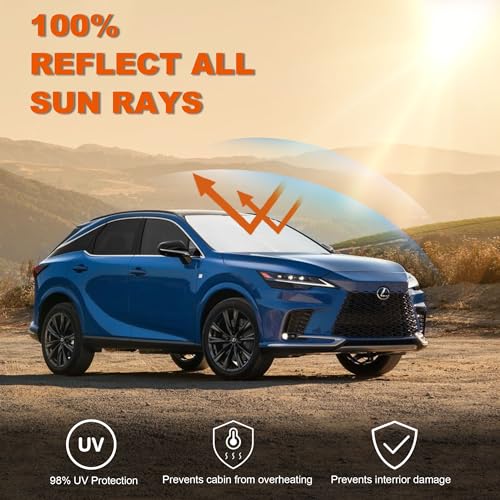 2026 Upgrade Front Windshield Sunshade fit for Lexus RX 2010-2015 Reflector Foldable Car Shade Automotive Windshield Sunshades for Lexus RX Windshield Sun Shade |Keeps Your Vehicle Cool| - size: Fit for Lexus RX 2010-2015