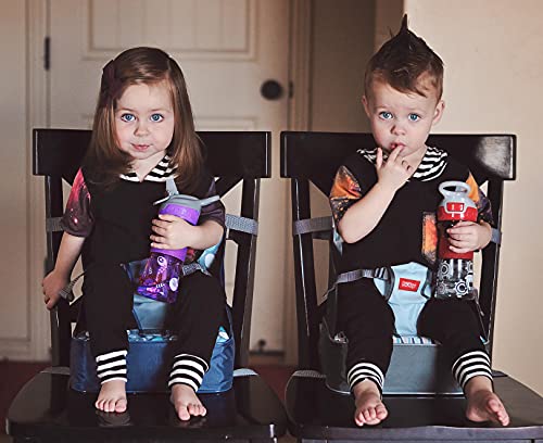 Nuby Easy Go Booster Seat - Travel Booster Seat for Babies and Toddlers - Holds Up to 35 Pounds - 9+ Months - Gray Chevron - color: Chevron