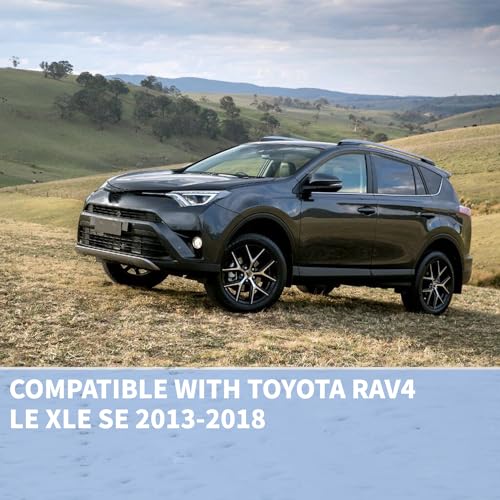 4PCS Rain Guards Fit for 2013-2018 Toyota RAV4 LE XLE SE, Tape-on Outside Mount Window Visors, Smoke Side Window Deflector, Vent Shade Shield, 2013 2014 2015 2016 2017 2018, Exterior Car Accessories - size: For 2013-2018 RAV4