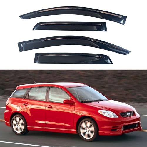 IG Window Visors Fit for 2009-2013 Toyota Matrix, Out-Channel Rain Guards Vent Wind Deflectors 4PC, Car Accessories for 2009-2010 Pontiac Vibe - size: 2009-2013 Matrix & 2009-2010 Vibe
