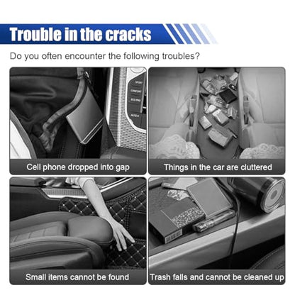 Car Cup Holder, Auto Front Seat Organizer, Multifunctional Cup Drink Holders with PU Leather Cover, Gap Filler Storage Box Coin Bucket Console Side Pocket Cell Mobile Phone Holder (Brown) - color: Brown