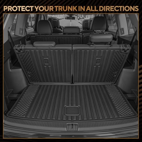 Naibeve Floor Mats for 2009-2017 Chevrolet Traverse/2008-2017 Buick Enclave 7 Seats Bucket Seats-All Weather Custom Fit Floor Mats Trunk Mat 2nd & 3rd Row Backrest Mats Waterproof Accessories - size: 14)Traverse 7 Seats|2009-2017