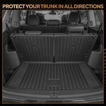 Naibeve Floor Mats for 2009-2017 Chevrolet Traverse/2008-2017 Buick Enclave 7 Seats Bucket Seats-All Weather Custom Fit Floor Mats Trunk Mat 2nd & 3rd Row Backrest Mats Waterproof Accessories - size: 14)Traverse 7 Seats|2009-2017