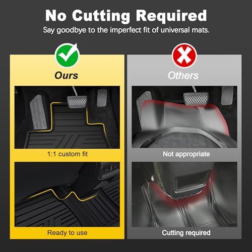 All Weather Floor Mats Custom Fit for Mazda CX-5 2017-2025 Waterproof Heavy Duty Anti-Slip Car Mats, 1st & 2nd Row Full Black