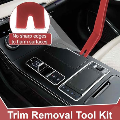 BFXM 9PCS Auto Trim Removal Tool kit, Clip Pry Tools Kit No Scratch, Car Door Panel Fasteners Remover, Automotive Mini Precision Hooks for Auto Oil Seal O-Ring Seal Gasket (Red) - color: Red * 9PCS
