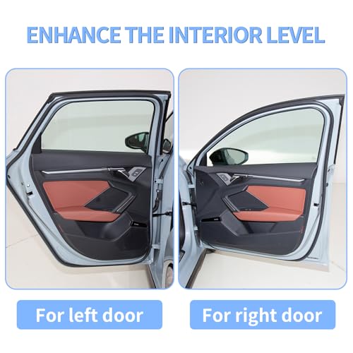 Car Door Handle Bowl Cover Compatible with Audi A3 2021-2023, Carbon Fiber Door Handrail Paint Guard Cover for Hatchbacks, ABS Door Handle Cup Protective Sticker