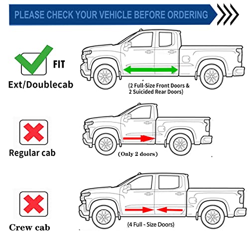 in-Channel Window Rain Guards Window Visors Vent Deflectors Compatible with 2004-2014 Ford F-150 Super/Extended Cab, Wind Deflector Smoke 4PCS 94738 - size: For 2004-2014 Ford F-150 Extended Cab
