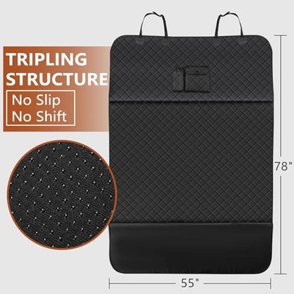 fidozen Universal Cargo Liner for SUV – Waterproof Dog Trunk Mat, Non-Slip Back Seat Protector, Car Bed Cover, Pet Barrier, Rear Liner Accessories for Trucks & Sedans, Universal Fit Trunk Cover