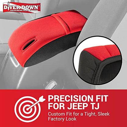 Diver Down Neoprene Center Console Cover - Fits Jeep 1997-2006 TJ Wrangler - Cushioned Armrest Cover - Doesn't Burn Your Elbow - Tight Custom Fit - Comfortable Foam Armrest Pad (01-06 Blue) - color: Blue, size: 2001-2006 TJ