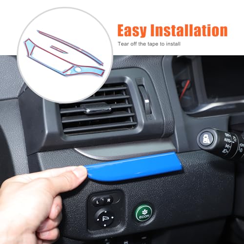 Dashboard Panel Cover Trim for Honda Pilot 2016-2022/ Passport 2019-2025/ Ridgeline 2016-2020 Accessories, Center Console Panel Strip Trim, Center Console Upper Center Pillar Trim, ABS (Blue) - color: Blue