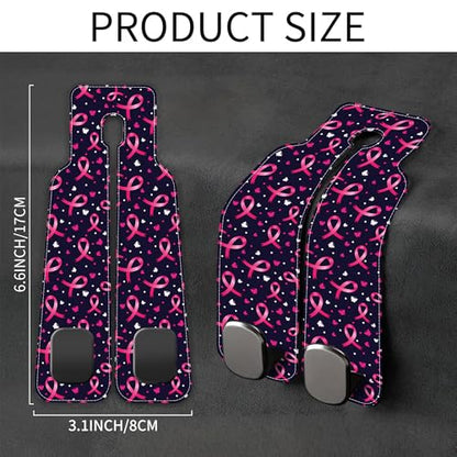 Car Headrest Purse Hanger Black and White Checkered 1 Pack Bag Purse Holder for Car Premium Leather Double Metal Hook for Handbags, Grocery Bags and Phones - color: Black and White Checkered