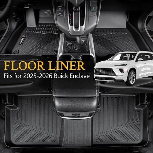 Wailtnb-Floor Mats for Buick Enclave 2025 2026/ Acadia & Acadia Denali 2024-2026/ Chevy Traverse 2024-2026 (Only Bucket Seat 7 Seats) Floor Liner Cargo Mat Car Mat for Enclave Accessories 2026 - style: 1|For Enclave|2025-2026|Set