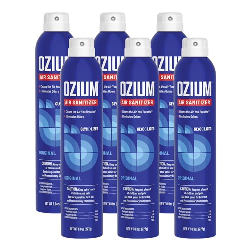 Ozium 805539-6 8 Oz. Air Sanitizer & Odor Eliminator for Homes, Cars, Offices and More - Original Scent, 6 Pack,Blue - size: 8 Ounce (Pack of 6)