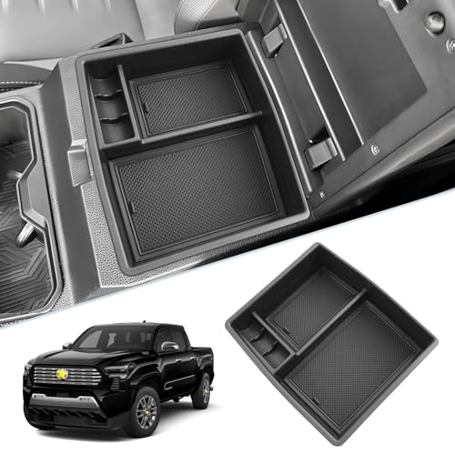 SKTU for 2024 2025 2026 Toyota Tacoma Center Console Organizer 2024 2025 2026 Tacoma (SR/SR5/TRD/Limited/Trailhunter/TRD Pro) Console Tray Toyota Tacoma 2024 2025 2026 Accessories with Coin Holder - color: for 2024 2025 2026 Tacoma Black Type A