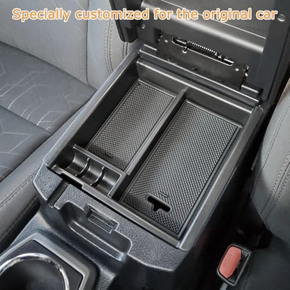 JKCOVER 3PCS Center Console Organzier Compatible with Toyota Tacoma 2016-2023 Accessories Tray Hidden Box Divider ABS Material Insert - color: 3PCS