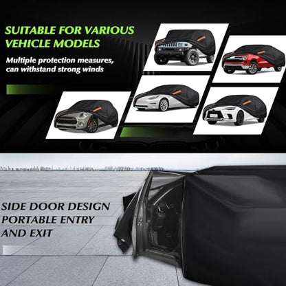 Special 16-Layer Full Car Cover Fit for Volk-swagen 1950-1992 Bus T1 T2 T3, Ultra Heavy 600D Oxford Cloth, All-Weather Protection Summer Sun Exposure and Winter Snow Rain Dust UV, Black - color: Fit for 1950-1992 Volks-wagen VW Bus