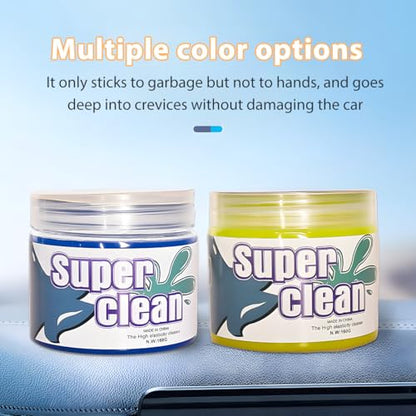 Car Cleaning Gel, Reusable Vehicle Air Vent Crevice Detailing Putty, Automotive Interior Detail Slime Cleaner Removal Tool Kit Accessories, Universal for SUV, Sedan, Truck (Blue) - color: Blue