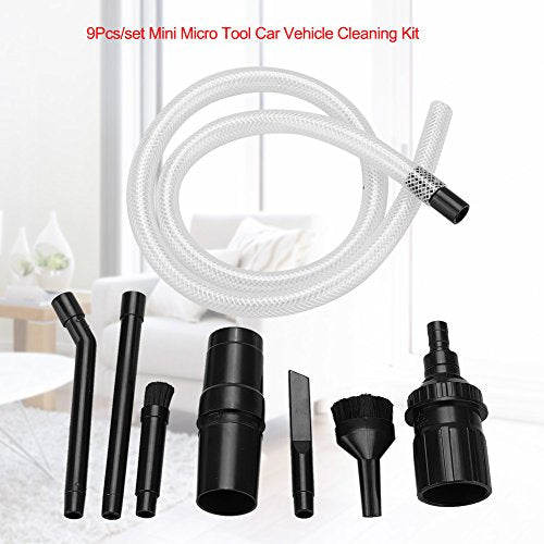 LiebeWH 9Pcs Micro Vacuum Attachment Mini Universal Vac Accessories Car Vehicle Attachments Kit