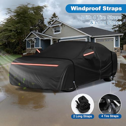 QUNSUNUS Car Cover for Dodge Charger 2006-2023 and Chrysler 300 Series 2005-2022,Waterproof Charger Car Cover with Cotton Lining, All Weather Chrysler Cover with Straps and Zipper - color: for Dodge Charger&Chrysler 300 Series