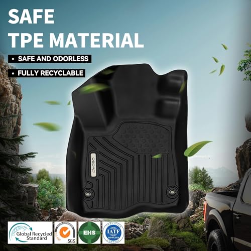 OEDRO Floor Mats Fit for 2016-2024 Chevrolet Camaro, Unique Black TPE All-Weather Custom Fit Floor Liners for Chevrolet Camaro LS/LT/LT1/SS/ZL1, 1st and 2nd Row Car Mats Set - style: 16-24 Chevy Camaro 1st & 2nd
