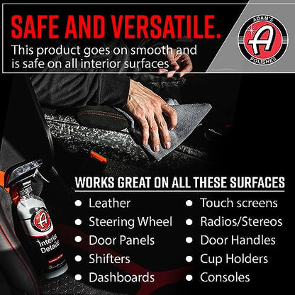 Adam's Polishes Interior Detailer 16oz - Total Car Interior Cleaner, Protectant & Dressing, All Purpose Cleaner & Leather Conditioner, Vinyl, Dashboard, Screen, Seat Cleaner & More - size: 16 Fl Oz (Pack of 1)