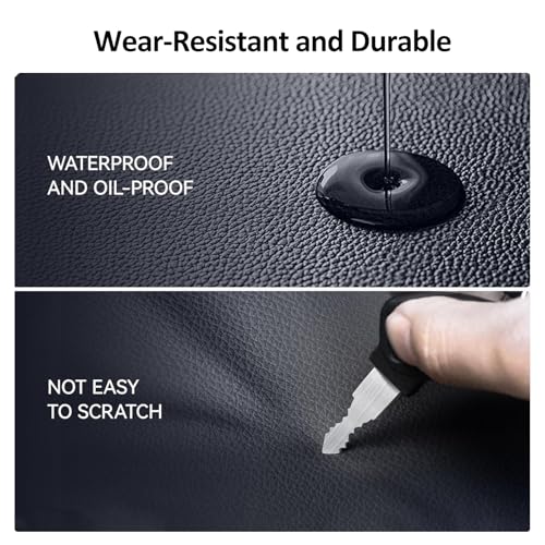 4PCS Door Handle Cover Compatible with Tesla Model Y 2020-2026 & Model 3 2020-2026 Anti-Scratch Door Handle Protector Grab Leather Soft Handle Plate for Model Y or Model 3 Accessories