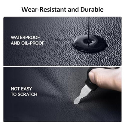 4PCS Door Handle Cover Compatible with Tesla Model Y 2020-2026 & Model 3 2020-2026 Anti-Scratch Door Handle Protector Grab Leather Soft Handle Plate for Model Y or Model 3 Accessories