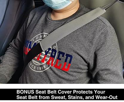 VSHIELD Waterproof Neoprene Car Seat Cover, Sweatproof Non-Slip Seat Protector, Universal Fit for Front Bucket or Rear Bench Seat of Cars, SUVs, Vans, Trucks, Compatible with Airbags and Armrests - color: Gray