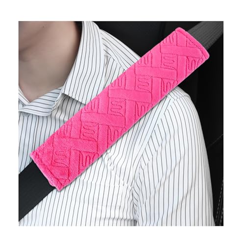 Dickno 2 PCS Car Seat Belt Pads Cover, Soft Comfortable Safe Belt Shoulder Strap Covers Harness Pad Helps Protect Your Neck and Shoulder, Universal Interior Accessories for Most Vehicles (Pink) - color: Pink