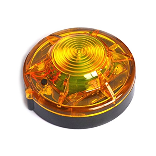 Roadside Flashing Flares Safety Warning Light Emergency LED Strobe Light with Magnetic Base Vehicle and Marine (Amber) - color: Amber