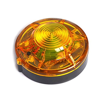 Roadside Flashing Flares Safety Warning Light Emergency LED Strobe Light with Magnetic Base Vehicle and Marine (Amber) - color: Amber